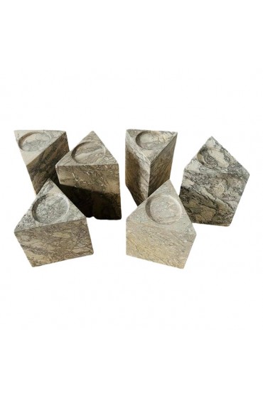 Home Decor | Modern Marble Candle Holders, a Set of 6 Pcs - TK86706