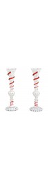 Home Decor | Pair of Hand Blown White Overlay Trumpet Vases With Snakes - DY84721