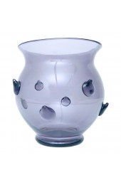 Home Decor | Postmodern Grey & Lilac Blown Murano Glass Vase with Bugne, Italy, 1980s - PO84926
