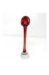 Home Decor | Red Glass Bone Stem Vase by Aseda Glasbruk (Sweden) - MI47973