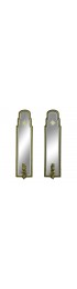 Home Decor | Regency Solid Brass Mirrored Candle Wall Sconces - a Pair - HV29735