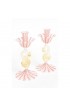 Home Decor | Venetian Pink White with Figural Swan Candlesticks, Latticino Swirls - A Pair - QR19657