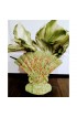 Home Decor | Vintage Holland Mold Large Drip Glaze Green Red Scalloped Elongated Ceramic Vase - WR70379