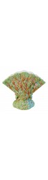 Home Decor | Vintage Holland Mold Large Drip Glaze Green Red Scalloped Elongated Ceramic Vase - WR70379