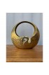 Home Decor | Vintage Hollywood Regency Brass Egret Basket /Centerpiece. - ZS44616