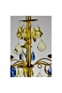 Home Decor | Vintage Italian Tole Gold Gilt Candelabra With Multi - Colored Cut Glass Prisms - Make Fair Offer - OM61305