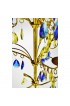 Home Decor | Vintage Italian Tole Gold Gilt Candelabra With Multi - Colored Cut Glass Prisms - Make Fair Offer - OM61305