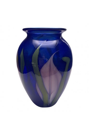 Home Decor | Vintage Richard Satava Art Glass Calla Lily Vase - TI27622