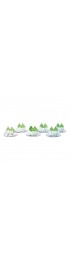 Home Tableware & Barware | 1930s Green & White Staffordshire Place Card Holders, Set of 6 - ZO75005