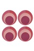 Home Tableware & Barware | Color Block Pink Coral, 16 Round Pebble Placemats, Set of 4 - MY64757