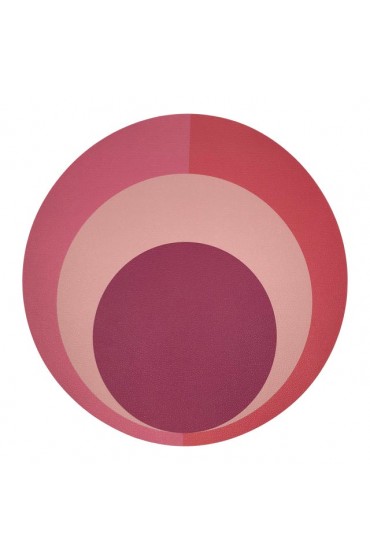 Home Tableware & Barware | Color Block Pink Coral, 16 Round Pebble Placemats, Set of 4 - MY64757