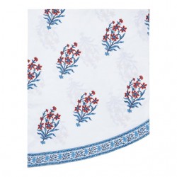 Home Tableware & Barware | Nargis Orange & Blue Round Tablecloth, 90-Inch - GM88211