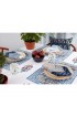 Home Tableware & Barware | Nargis Tablecloth, 6-Seat Table in Orange/Blue - UG75821