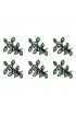 Home Tableware & Barware | Ruscus Napkin Rings in Green, Set of 6 - AR78072