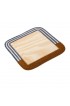 Home Tableware & Barware | Square Sisal & Wood Stripe Placemat Tobacco/Ink/Cream - WM90354