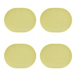 Home Tableware & Barware | Yellow Gray Lacquer Placemats - Set of 4 - DG89499