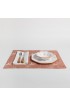 Home Tableware & Barware | ZdG Rectangular Jacquard Vigne Placemats in Cognac - Set of 4 - PR90460