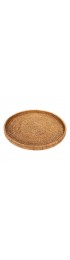 Home Tableware & Barware | Artifacts Rattan Round Serving / Ottoman Tray in Honey Brown - 19