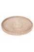 Home Tableware & Barware | Artifacts Rattan Round Serving / Ottoman Tray in White Wash - 19 - OW85449