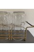 Home Tableware & Barware | Mid-Century Modern Brass Bar Tray With Crystal Cups - Set of 8 - GS60039