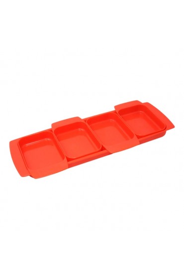 Home Tableware & Barware | Mid-Century Red Plastic Serving Trays - Set of 5 - FF18170