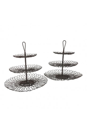 Home Tableware & Barware | Vintage 3-Tier Spiral Metal Dessert Servers - A Pair - NA30719
