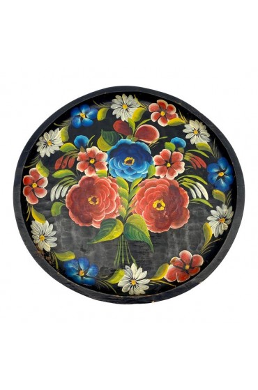 Home Tableware & Barware | 1930s Large Painted Mexican Batea Wood Tray - GW87390
