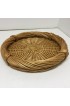 Home Tableware & Barware | Vintage French Woven and Rolled Wicker Serving Tray - XC90385