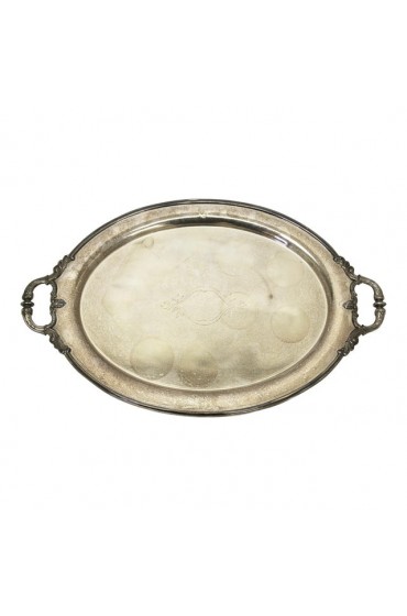Home Tableware & Barware | Vintage Mid 20th Century Reed & Barton Silver-Plated Handled Oval Serving Tray - CQ36041