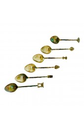 Home Tableware & Barware | Antique K. Uyeda Sterling Silver Souvenir Spoons- Set of 6 - EX99953