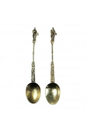 Home Tableware & Barware | Mid 19th Century Silver Apostle Spoons with 17th Century Style Rat Tails- a Pair - GY85992