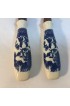 Home Tableware & Barware | Mid-Century Blue Willow Porcelain & Wood Salad Utensils - 2 Pieces - TS00827