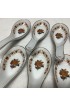 Home Tableware & Barware | Mid-Century Porcelain Asian Lotus Flower Soup Spoons - Set of 8 - DG02921