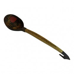Home Tableware & Barware | Russian Folk Art Hand Painted Wooden Ladle Spoon Ussr - MR52822