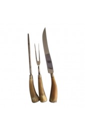 Home Tableware & Barware | Vintage Carving Set, Knife Fork Sharpener - 3 Piece Set - AL69706