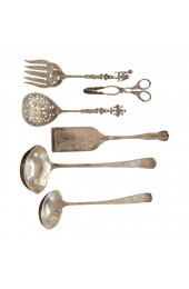 Home Tableware & Barware | Vintage Marked Mixed Silverplate Serving Utensils- 6 Pieces - SC21430
