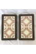 Home Tableware & Barware | Vintage 70’s Arts and Crafts Brown Mexican Tile Trivets - Pair - MC24348