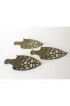 Home Tableware & Barware | Vintage Cast Solid Brass Ornate Floral Scrollwork Tabletop Trivets - Set of 3 - QL64206