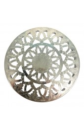 Home Tableware & Barware | Vintage Italian Silver Plate & Glass Trivet - SK30113