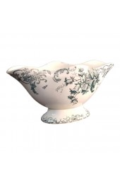 Home Tableware & Barware | Antique Late 19th Century Green Flower Pattern Sauce Bowl - EY83797