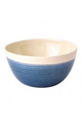 Home Tableware & Barware | Contemporary Handcrafted Porcelain Blue and Cream Soup Bowl by FisheyeCeramics - FP30804
