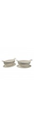 Home Tableware & Barware | English Creamware Pottery Fruit Baskets & Stands - A Pair - EL99611