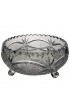 Home Tableware & Barware | European Crystal Bowl Saw Tooth Etched Floral Pattern 9 Large Footed Bowl - YK14214