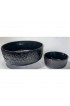 Home Tableware & Barware | Mid Century Black Ice Chip and Dip Bowls - 2 Pieces - TE71009