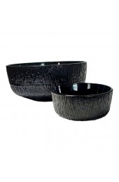 Home Tableware & Barware | Mid Century Black Ice Chip and Dip Bowls - 2 Pieces - TE71009