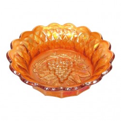 Home Tableware & Barware | Vintage 1930s Imperial Iridescent Orange Carnival Glass Bowl - TL19382