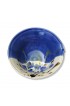 Home Tableware & Barware | Vintage Studio Art Pottery Blue Taupe Bowl - Floral Glaze Signed Capen - VI43501