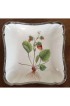Home Tableware & Barware | 1810 Creamware Pearlware Botanical Square Dish with Hand Painted Strawberry Specimen - CI79708