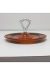Home Tableware & Barware | 1920s Czechoslovakian Art Deco Orange and Black Glass Serving Plate - CY32117