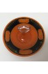 Home Tableware & Barware | 1920s Czechoslovakian Art Deco Orange and Black Glass Serving Plate - CY32117